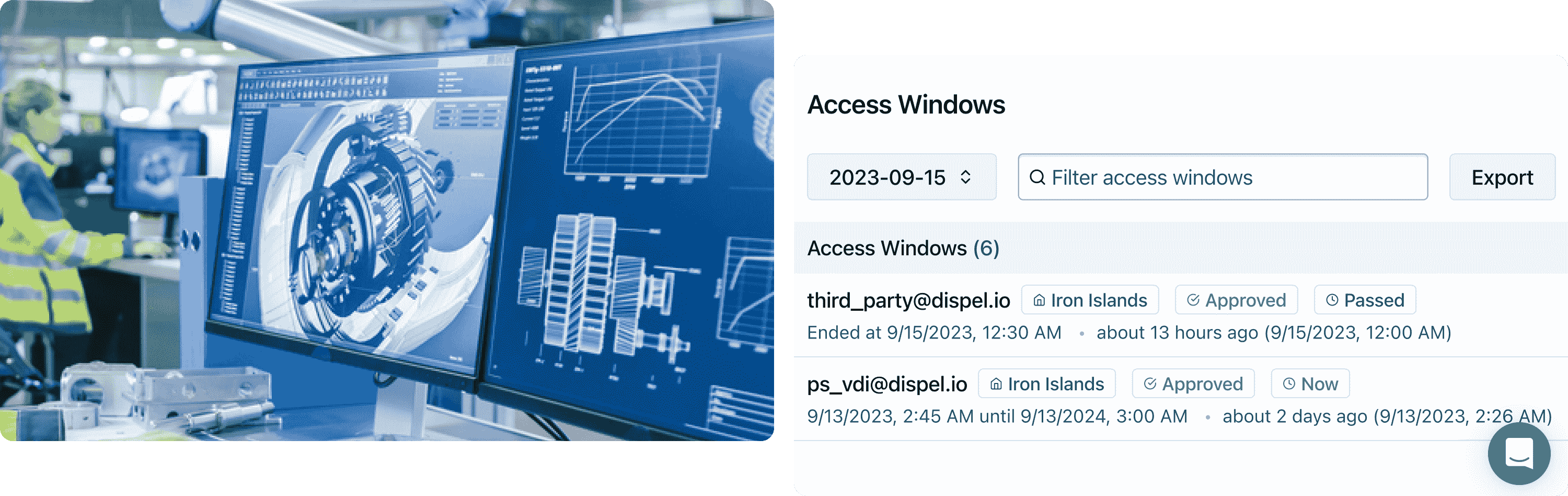 Image showing an access window to a water utility